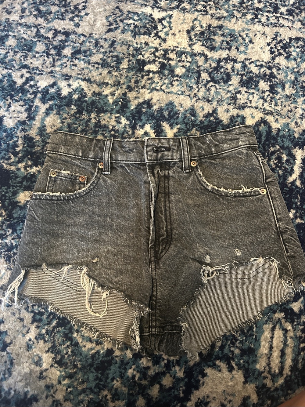 Black Zara Jean shorts